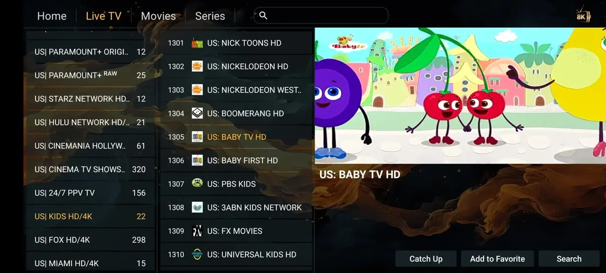 doneiptv TV series dashboard preview